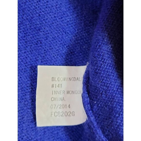 Aqua Girls Long Raglan Sleeves Blue Anchor Cashmere Sweater Pullover Size XL - Picture 9 of 9